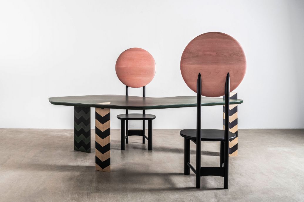 Tisch und Sitzgelegenheit «Pink Moon» von Studiopepe.