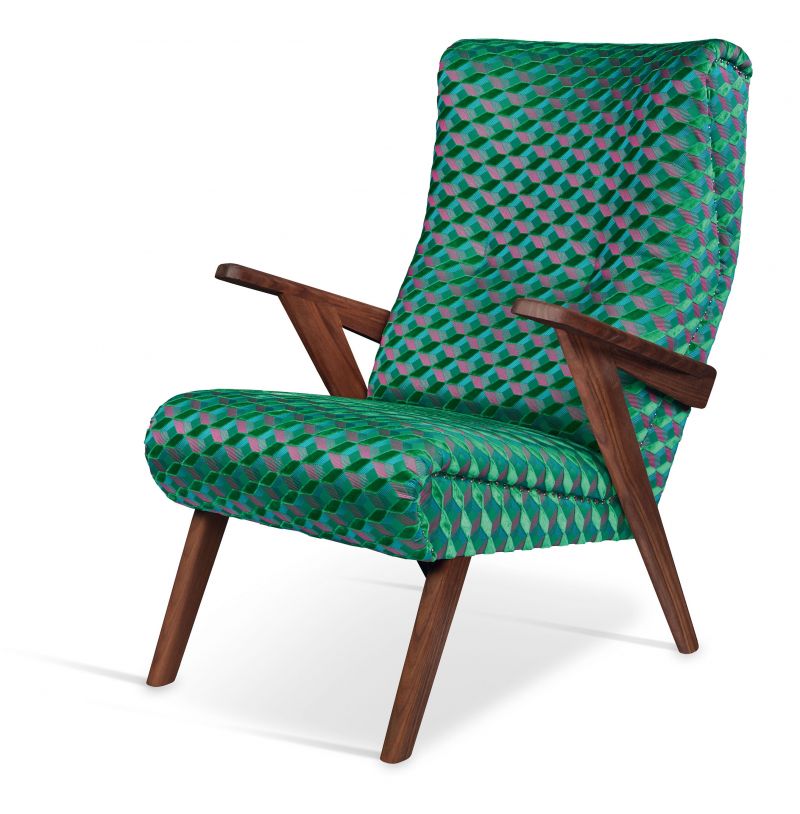 Den Sessel «Johann» schenkt sich Bretz zum 125. Firmenjubiläum selbst. Es handelt sich um eine Reedition eines Modells aus den 1950er-Jahren.