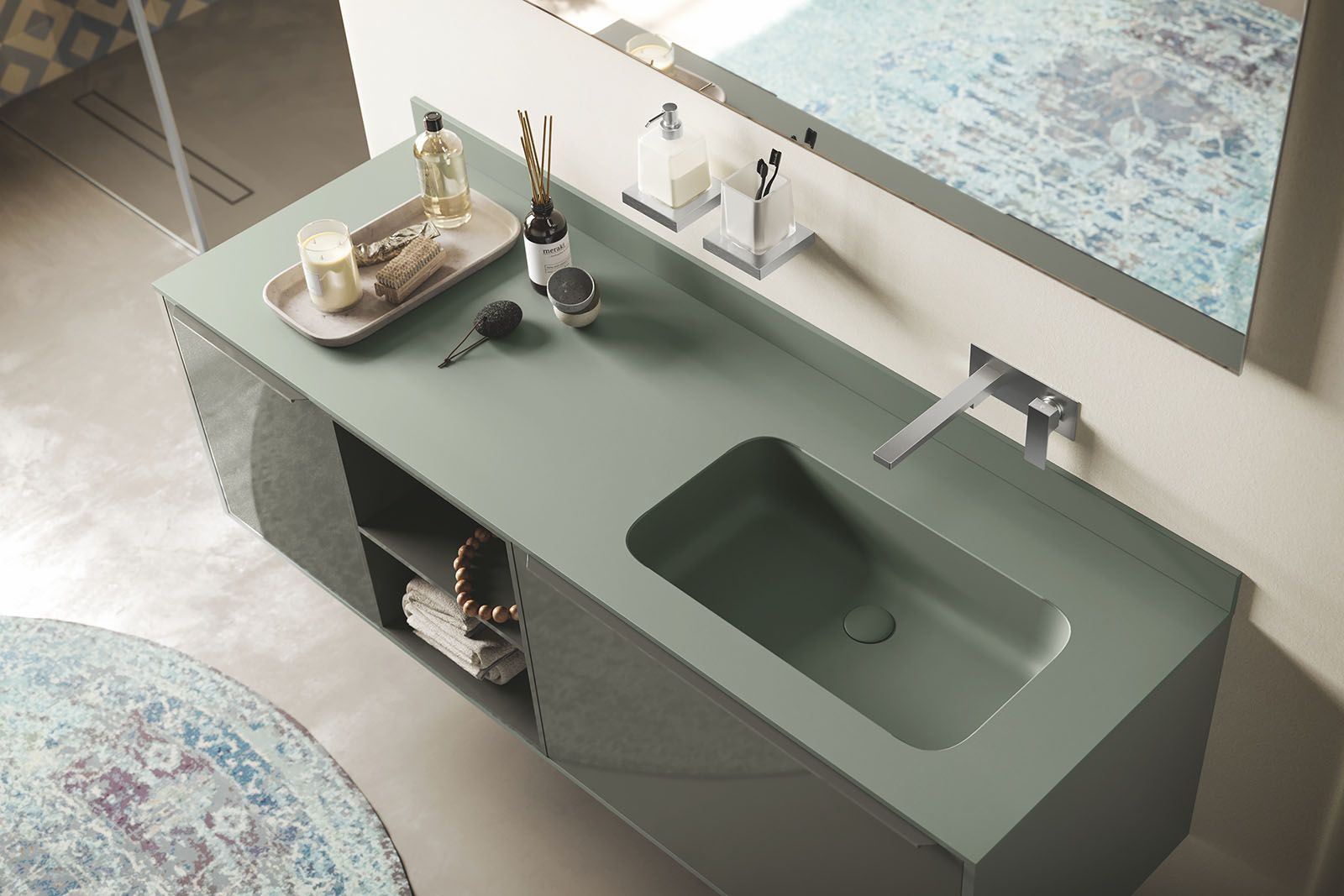«Corretto», das italienische Wort für korrekt, steht für die richtige Entscheidung, wenn es um eine individuelle Badgestaltung geht, denn die neuste und umfassende Kollektion ermöglicht grösstmöglichen Gestaltungsfreiraum. Design: Studio Inda.