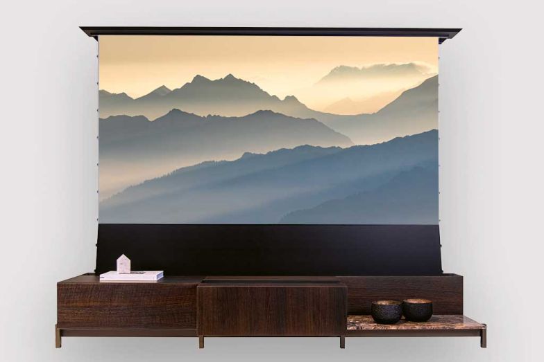 Meda: die einzige Neuentwicklung der Kollektion – ein innovatives Heimkinomöbel.