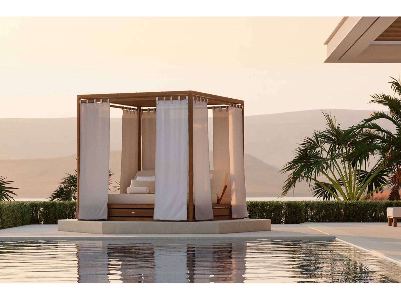 Geräumigkeit und lässige Eleganz prägen die «Lulu Day Lounge». Ihre grosszügige Plattform und variabel verstellbaren Rückenlehnen schaffen einen raffinierten Rückzugsort voller stimmungsvoller Atmosphäre. TUUCI.